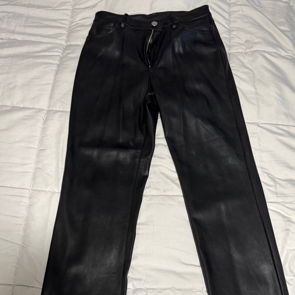 Stylish Black Leather Pants